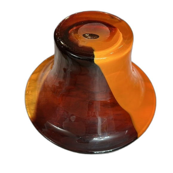 Teleflora Hand Blown Multi-Colored Studio Art MCM Swirl Glass Bowl - Picture 3 of 16